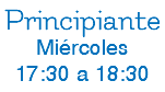 Principiante Miércoles 17:30 a 18:30